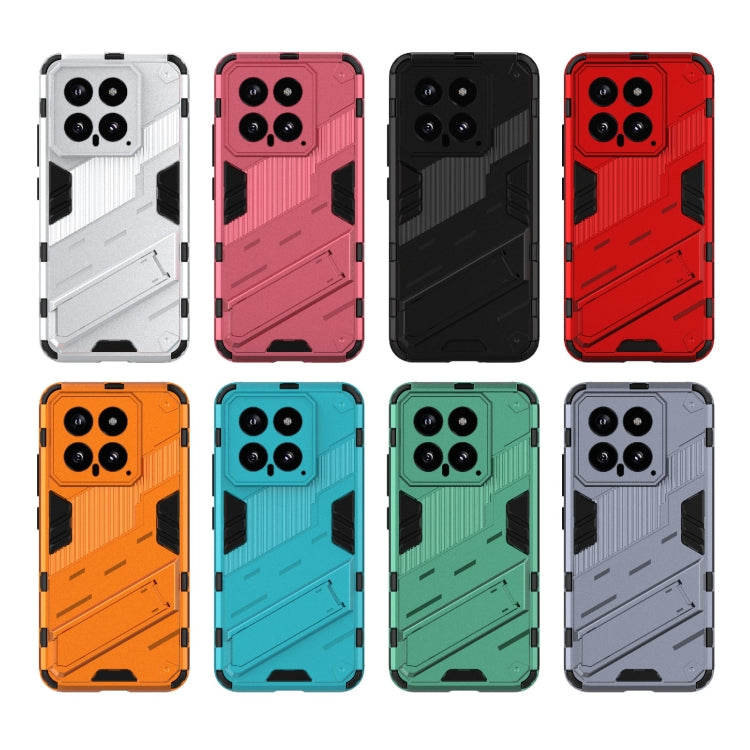 For Xiaomi 14 5G Punk Armor 2 in 1 PC + TPU Phone Case with Holder(Green) - 14 Cases by PMC TechLife | Online Shopping South Africa | PMC TechLife | Buy Now Pay Later Mobicred
