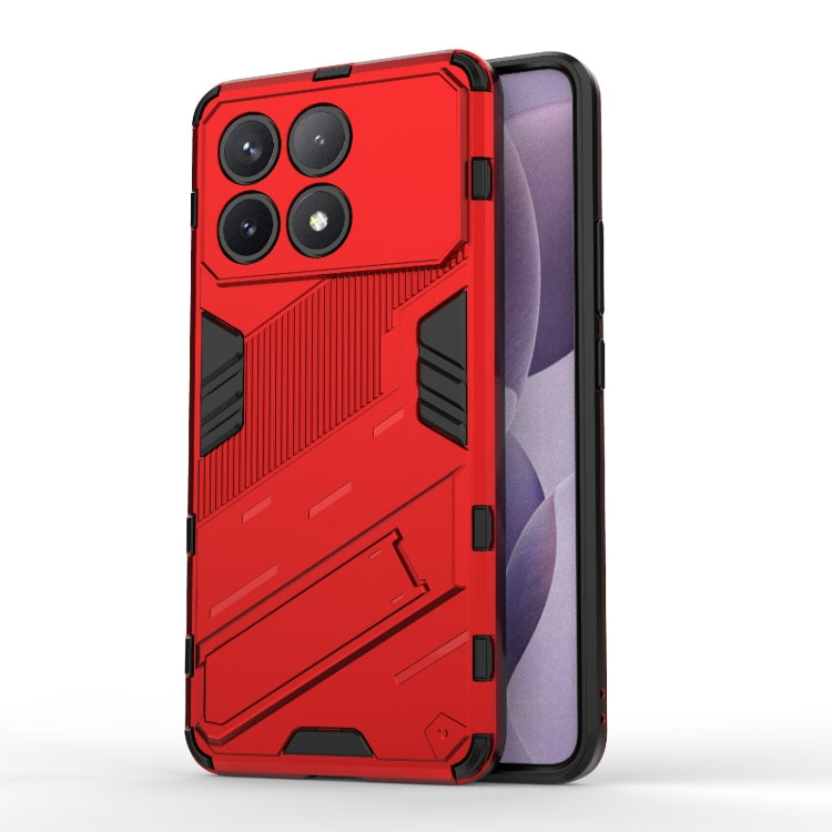 For Xiaomi Redmi K70 5G Punk Armor 2 in 1 PC + TPU Phone Case with Holder(Red) - K70 Cases by PMC TechLife | Online Shopping South Africa | PMC TechLife | Buy Now Pay Later Mobicred