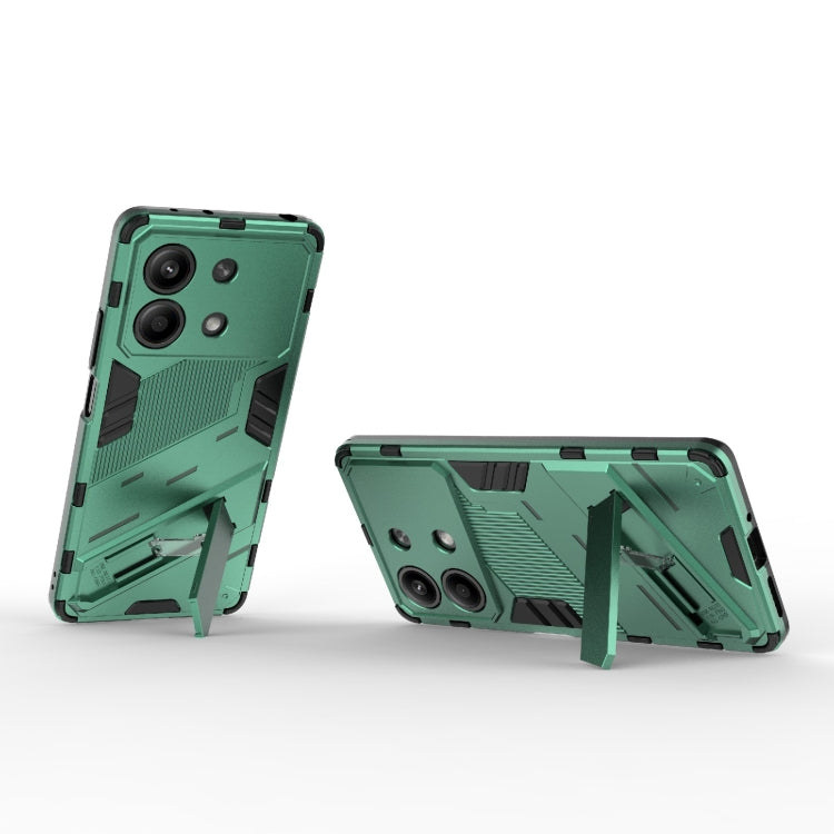 For Xiaomi Redmi Note 13R Pro 5G Punk Armor 2 in 1 PC + TPU Phone Case with Holder(Green) - Xiaomi Cases by PMC Jewellery | Online Shopping South Africa | PMC Jewellery | Buy Now Pay Later Mobicred