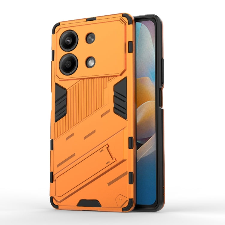 For Xiaomi Redmi Note 13R Pro 5G Punk Armor 2 in 1 PC + TPU Phone Case with Holder(Orange) - Xiaomi Cases by PMC TechLife | Online Shopping South Africa | PMC TechLife | Buy Now Pay Later Mobicred