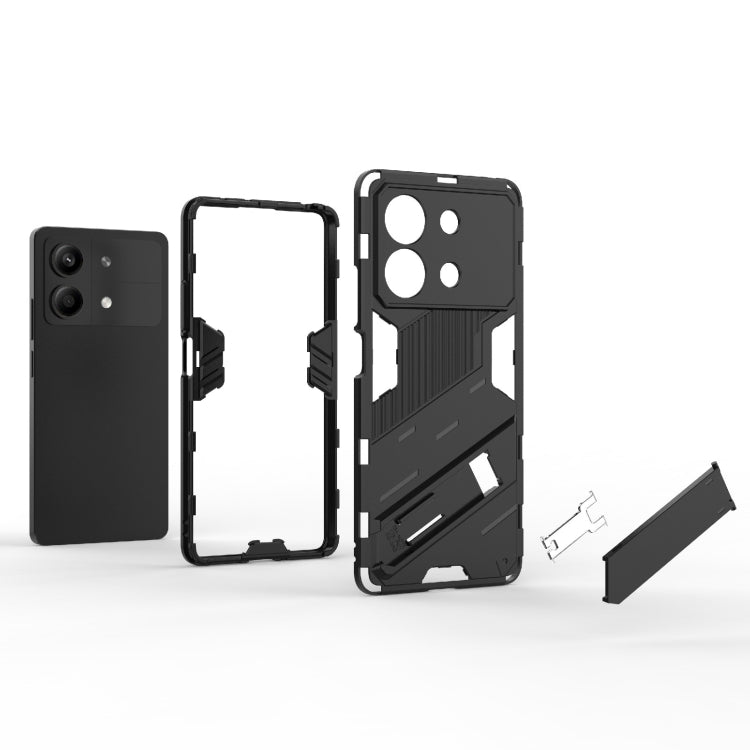 For Xiaomi Redmi Note 13R Pro 5G Punk Armor 2 in 1 PC + TPU Phone Case with Holder(Blue) - Xiaomi Cases by PMC TechLife | Online Shopping South Africa | PMC TechLife | Buy Now Pay Later Mobicred
