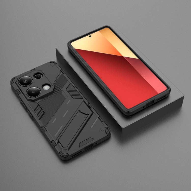 For Xiaomi Redmi Note 13 Pro 4G Global Punk Armor 2 in 1 PC + TPU Phone Case with Holder(Black) - Note 13 Pro Cases by PMC TechLife | Online Shopping South Africa | PMC TechLife | Buy Now Pay Later Mobicred