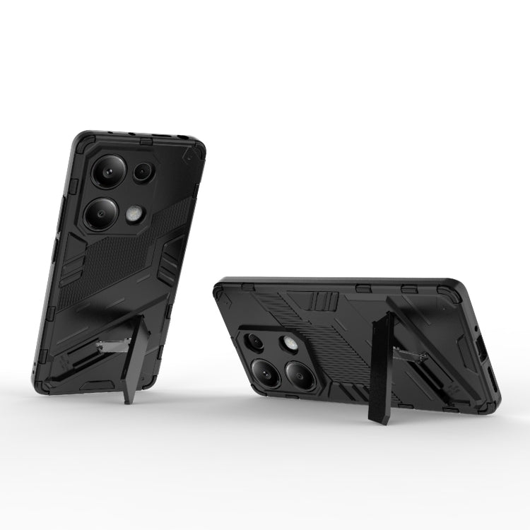 For Xiaomi Redmi Note 13 Pro 4G Global Punk Armor 2 in 1 PC + TPU Phone Case with Holder(Black) - Note 13 Pro Cases by PMC TechLife | Online Shopping South Africa | PMC TechLife | Buy Now Pay Later Mobicred
