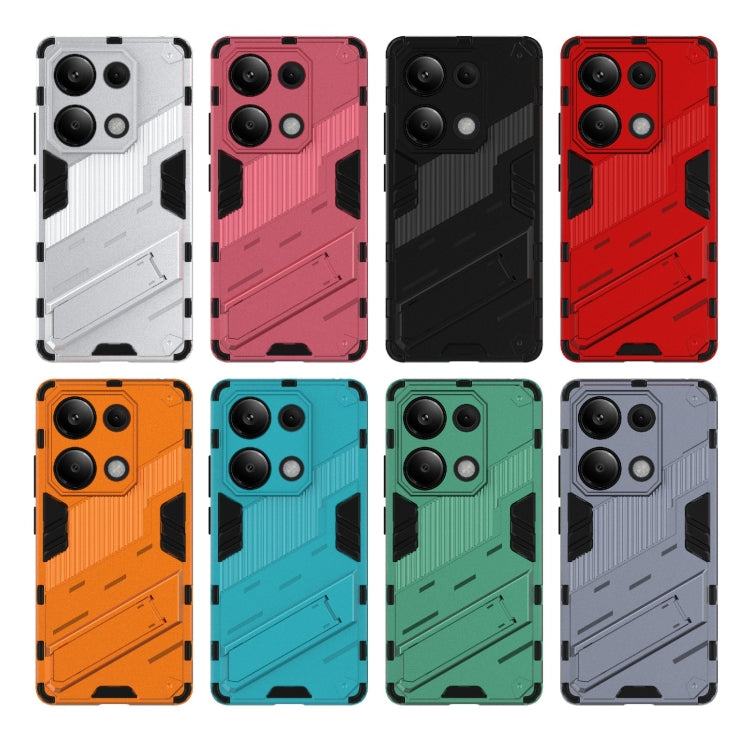 For Xiaomi Redmi Note 13 Pro 4G Global Punk Armor 2 in 1 PC + TPU Phone Case with Holder(Black) - Note 13 Pro Cases by PMC TechLife | Online Shopping South Africa | PMC TechLife | Buy Now Pay Later Mobicred