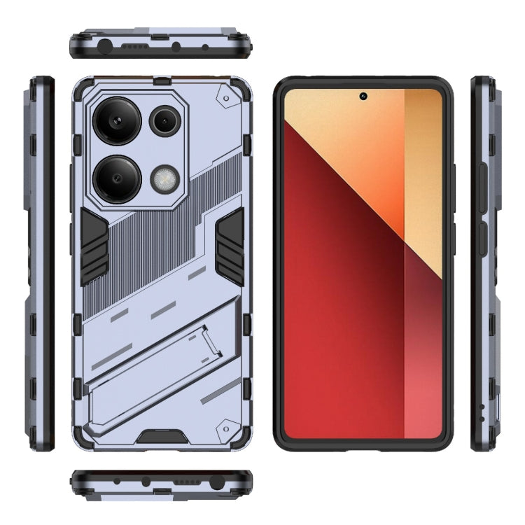 For Xiaomi Redmi Note 13 Pro 4G Global Punk Armor 2 in 1 PC + TPU Phone Case with Holder(Grey) - Note 13 Pro Cases by PMC TechLife | Online Shopping South Africa | PMC TechLife | Buy Now Pay Later Mobicred