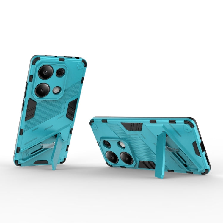 For Xiaomi Redmi Note 13 Pro 4G Global Punk Armor 2 in 1 PC + TPU Phone Case with Holder(Blue) - Note 13 Pro Cases by PMC TechLife | Online Shopping South Africa | PMC TechLife | Buy Now Pay Later Mobicred