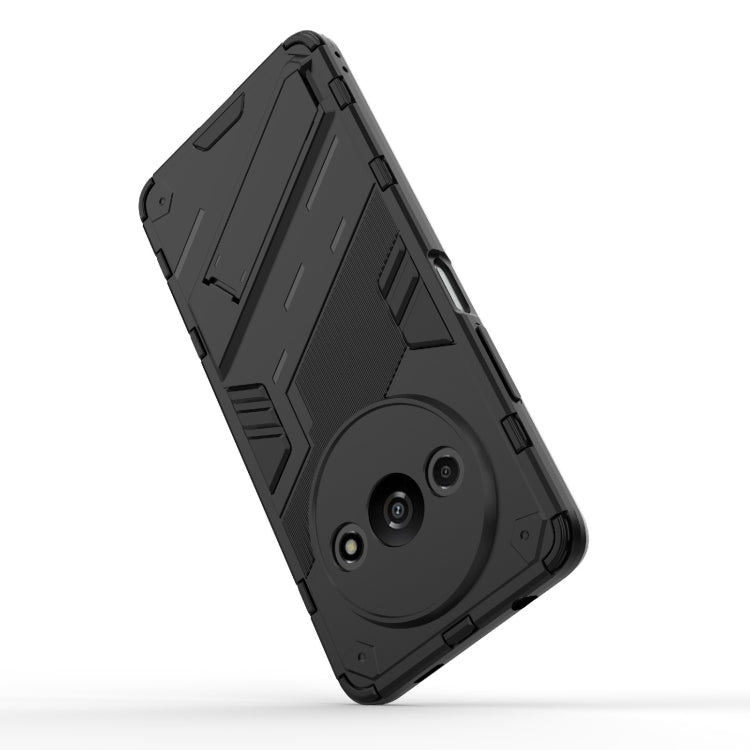 For Xiaomi Redmi A3 4G Global Punk Armor 2 in 1 PC + TPU Phone Case with Holder(Black) - Xiaomi Cases by PMC Jewellery | Online Shopping South Africa | PMC Jewellery | Buy Now Pay Later Mobicred