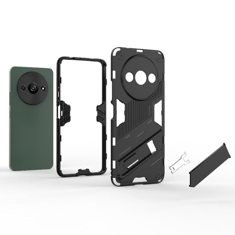 For Xiaomi Redmi A3 4G Global Punk Armor 2 in 1 PC + TPU Phone Case with Holder(White) - Xiaomi Cases by PMC TechLife | Online Shopping South Africa | PMC TechLife | Buy Now Pay Later Mobicred