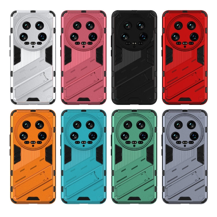 For Xiaomi 14 Ultra 5G Punk Armor 2 in 1 PC + TPU Phone Case with Holder(Black) - 14 Ultra Cases by PMC TechLife | Online Shopping South Africa | PMC TechLife | Buy Now Pay Later Mobicred