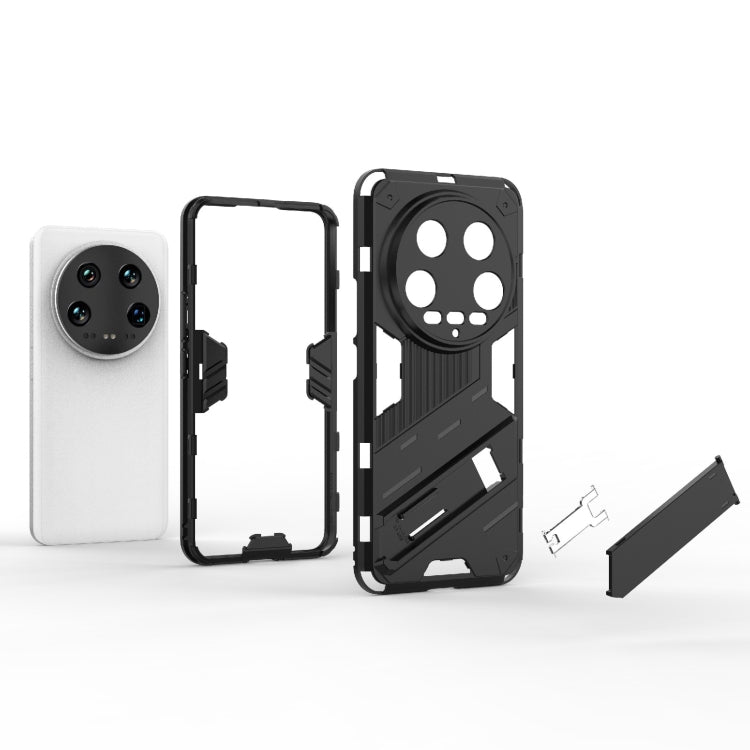 For Xiaomi 14 Ultra 5G Punk Armor 2 in 1 PC + TPU Phone Case with Holder(White) - 14 Ultra Cases by PMC TechLife | Online Shopping South Africa | PMC TechLife | Buy Now Pay Later Mobicred