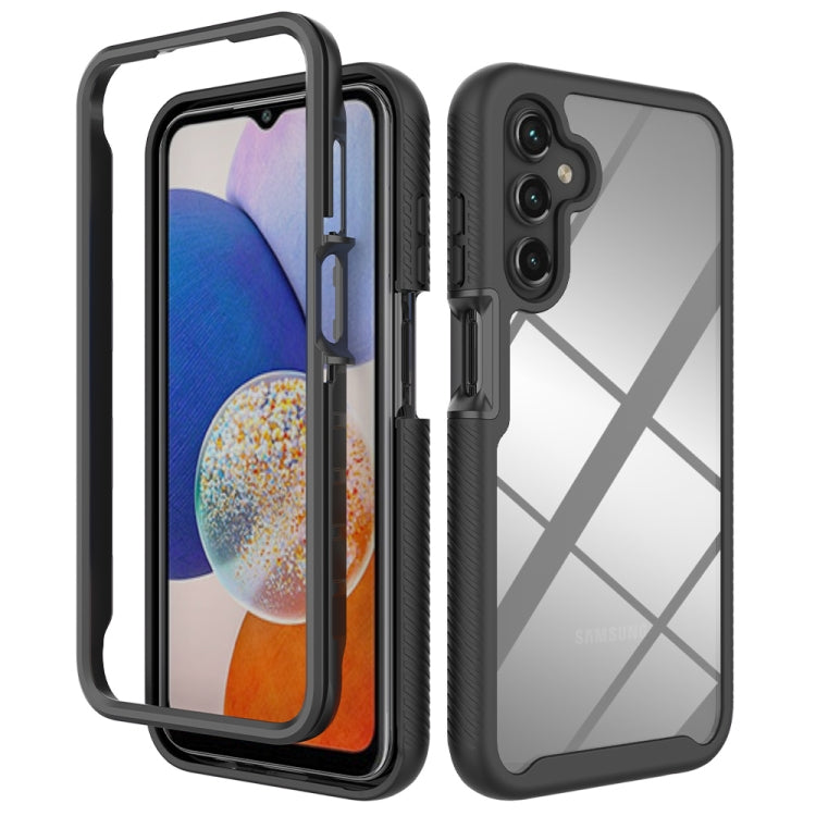 For Samsung Galaxy A15 5G Starry Sky Solid Color Shockproof TPU Clear PC Phone Case(Black) - Galaxy Phone Cases by PMC TechLife | Online Shopping South Africa | PMC TechLife