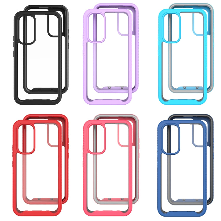 For Samsung Galaxy A54 5G Starry Sky Solid Color Shockproof TPU Clear PC Phone Case(Black) - Galaxy Phone Cases by PMC TechLife | Online Shopping South Africa | PMC TechLife | Buy Now Pay Later Mobicred