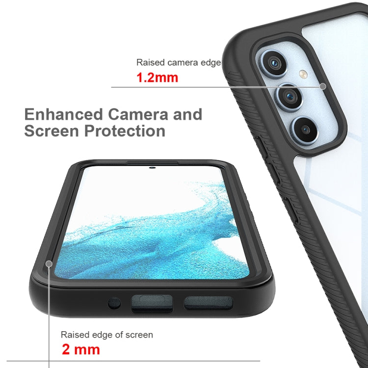 For Samsung Galaxy A54 5G Starry Sky Solid Color Shockproof TPU Clear PC Phone Case(Black) - Galaxy Phone Cases by PMC TechLife | Online Shopping South Africa | PMC TechLife | Buy Now Pay Later Mobicred