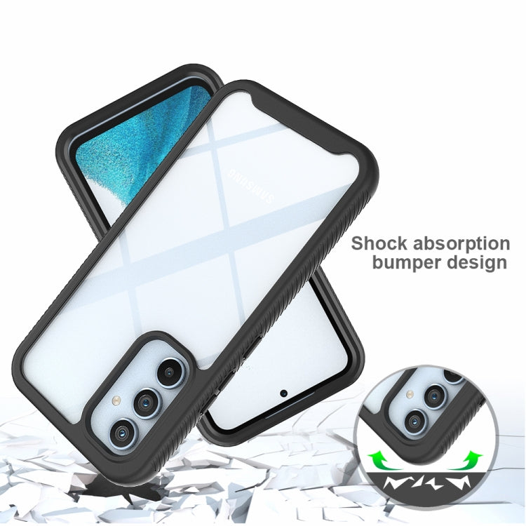 For Samsung Galaxy A54 5G Starry Sky Solid Color Shockproof TPU Clear PC Phone Case(Black) - Galaxy Phone Cases by PMC TechLife | Online Shopping South Africa | PMC TechLife | Buy Now Pay Later Mobicred