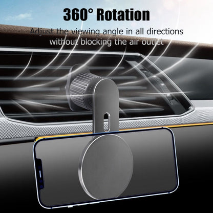 360 Degree Rotating Car Air Outlet Magnetic Phone Holder(Silver) - Car Holders by PMC Jewellery | Online Shopping South Africa | PMC Jewellery | Buy Now Pay Later Mobicred