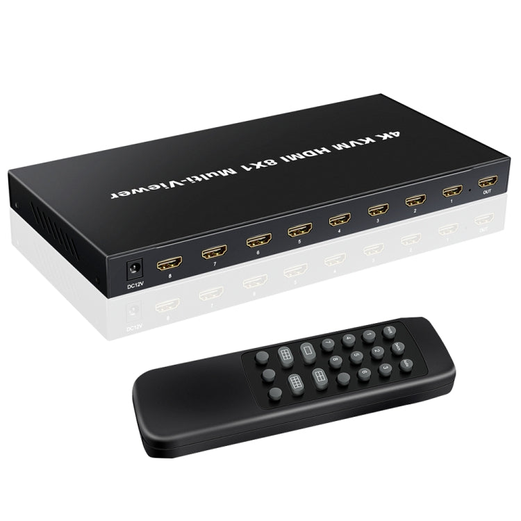 NK-E80 4K 30Hz 8 In 1 Out HDMI 8-way Screen Splitter KVM Switch(EU Plug) - Switch by PMC Jewellery | Online Shopping South Africa | PMC Jewellery | Buy Now Pay Later Mobicred