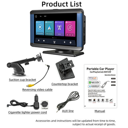 B300R 7 inch Portable Car MP5 Player Built-in Driving Recorder Support CarPlay / Android Auto(Black) - Car MP3 & MP4 & MP5 by PMC Jewellery | Online Shopping South Africa | PMC Jewellery | Buy Now Pay Later Mobicred