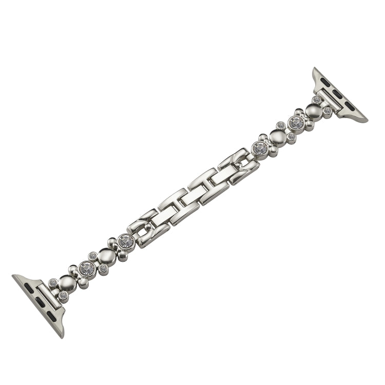 For Apple Watch Series 6 40mm Metal Diamond Bear Chain Watch Band(Starlight) - free shipping - PMc TechLife - Order now!