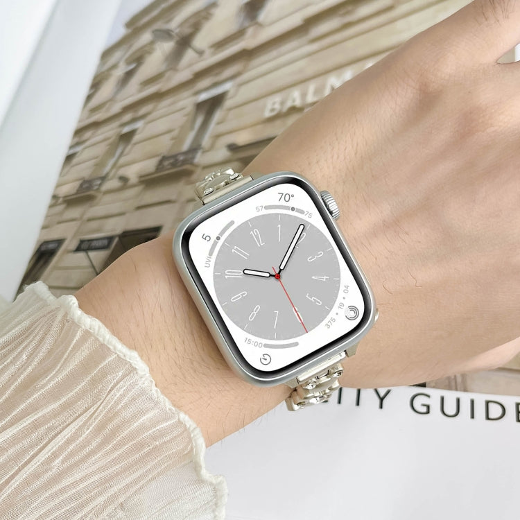 For Apple Watch Series 7 41mm Metal Diamond Bear Chain Watch Band(Starlight) - free shipping - PMc TechLife - Order now!
