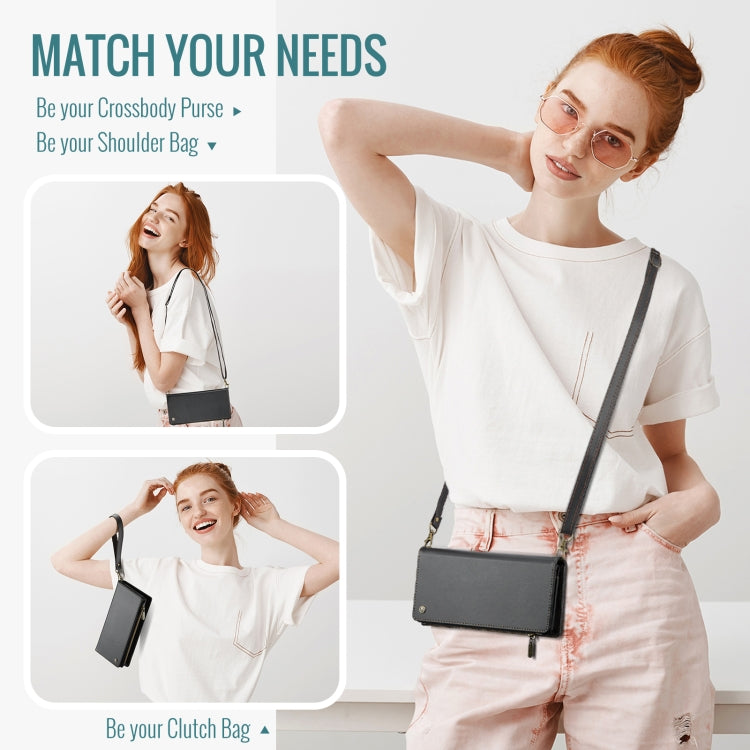 CaseMe ME10 Universal Wallet Phone Case with Lanyard(Black) - free shipping - PMC Jewellery - Order now!