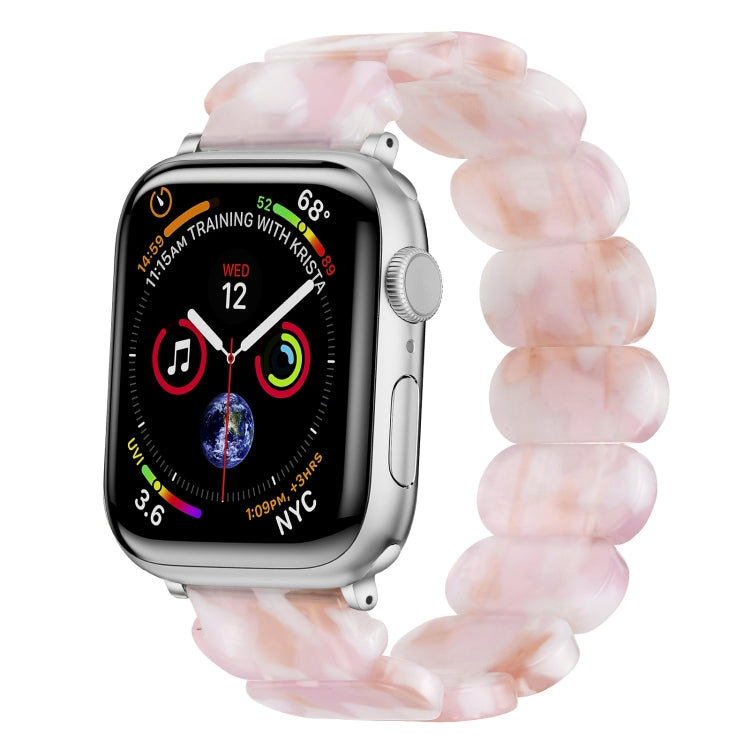 For Apple Watch Series 9 45mm Stretch Rope Resin Watch Band(Pink) - Watch Bands by PMC TechLife | Online Shopping South Africa | PMC TechLife