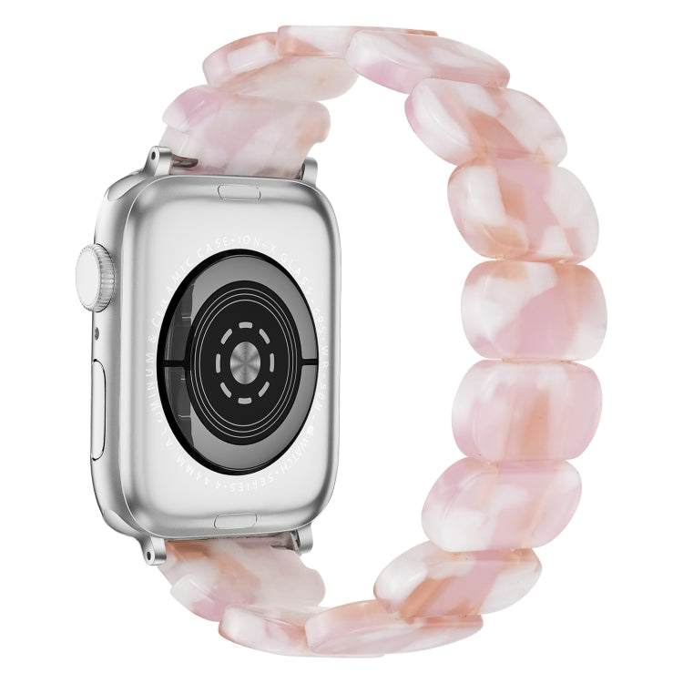 For Apple Watch Series 4 40mm Stretch Rope Resin Watch Band(Pink) - Watch Bands by PMC TechLife | Online Shopping South Africa | PMC TechLife | Buy Now Pay Later Mobicred