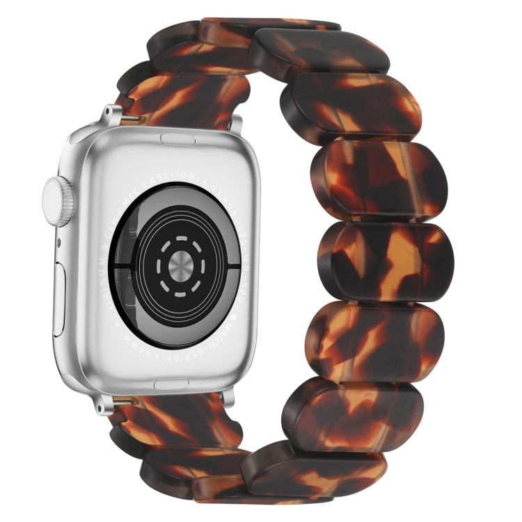 For Apple Watch Series 4 40mm Stretch Rope Resin Watch Band(Tortoiseshell) - Watch Bands by PMC TechLife | Online Shopping South Africa | PMC TechLife
