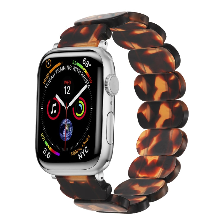 For Apple Watch Series 2 42mm Stretch Rope Resin Watch Band(Tortoiseshell) - Watch Bands by PMC TechLife | Online Shopping South Africa | PMC TechLife
