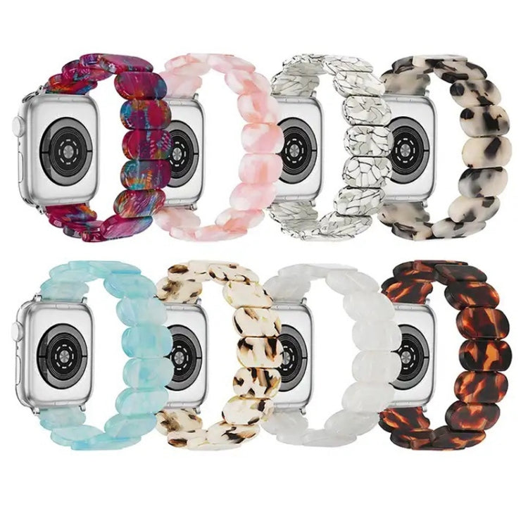 For Apple Watch Series 9 45mm Stretch Rope Resin Watch Band(Pink) - Watch Bands by PMC TechLife | Online Shopping South Africa | PMC TechLife