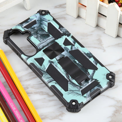 For Samsung Galaxy S24+ 5G Camouflage Armor Kickstand TPU + PC Magnetic Phone Case(Mint Green) - Galaxy S24+ 5G Cases by PMC Jewellery | Online Shopping South Africa | PMC Jewellery