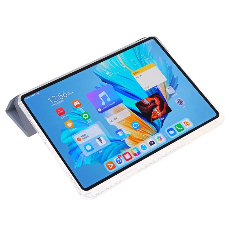 For Huawei Matepad 11 Pro 2024 Clear Acrylic 3-Fold Leather Tablet Case(Lavender Purple) - free shipping - PMC Jewellery - Order now!