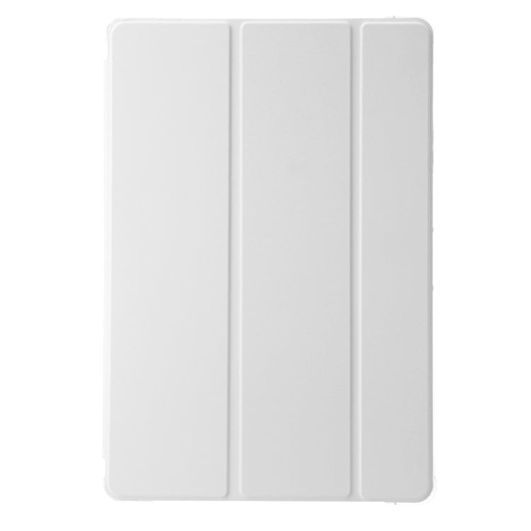 For Huawei MatePad Pro 13.2 2023 Clear Acrylic 3-Fold Leather Tablet Case(White) - Huawei by PMC TechLife | Online Shopping South Africa | PMC TechLife | Buy Now Pay Later Mobicred
