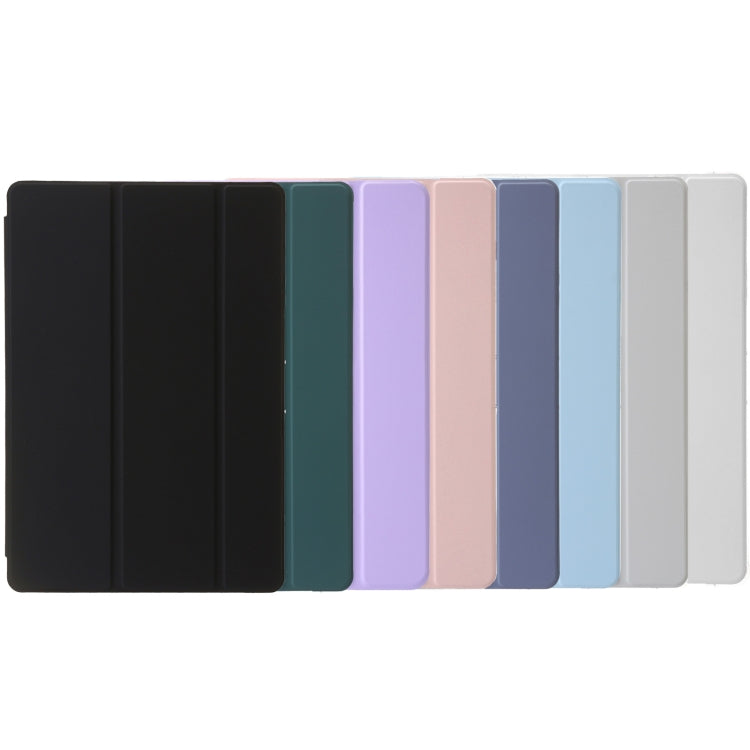 For Huawei MatePad Pro 13.2 2023 Clear Acrylic 3-Fold Leather Tablet Case(Grey) - Huawei by PMC TechLife | Online Shopping South Africa | PMC TechLife | Buy Now Pay Later Mobicred