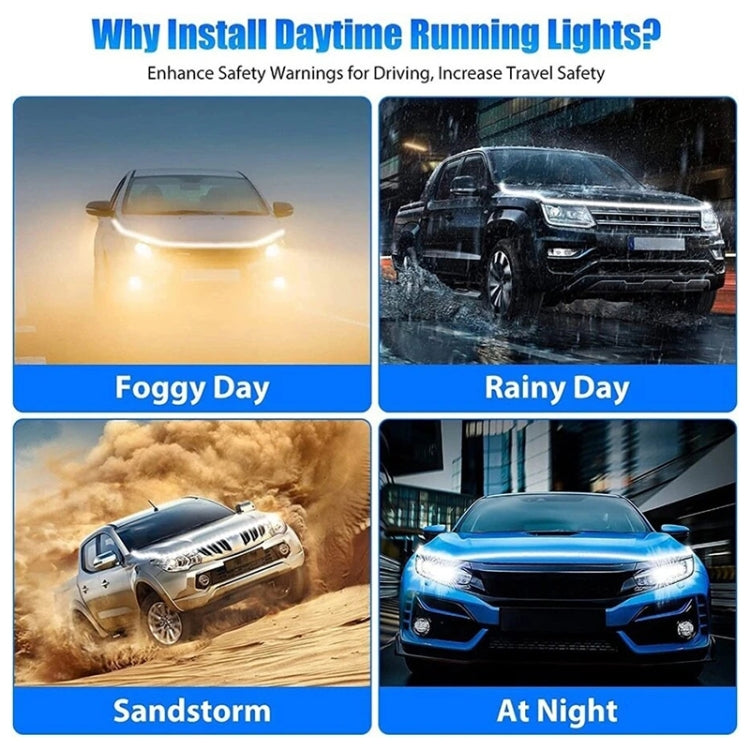 Car Startup Scan Through Hood LED Daytime Running Atmosphere Light, Length:1.8m(Red Light) - Running Lights by PMC TechLife | Online Shopping South Africa | PMC TechLife | Buy Now Pay Later Mobicred
