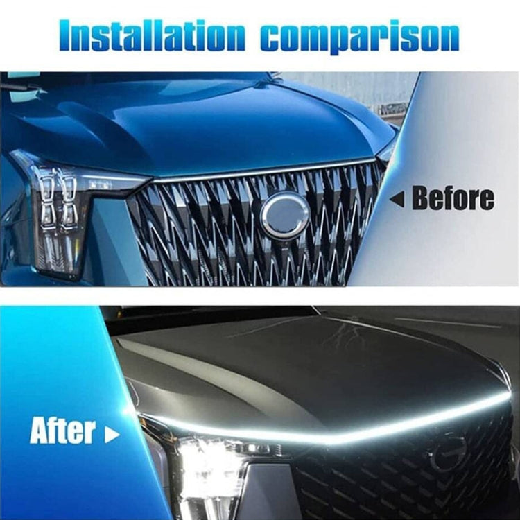 Car Startup Scan Through Hood LED Daytime Running Atmosphere Light, Length:1.2m(White Light) - Running Lights by PMC TechLife | Online Shopping South Africa | PMC TechLife | Buy Now Pay Later Mobicred