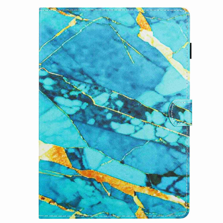 For 10 inch Universal Marble Pattern Stitching Leather Tablet Case(Gold Blue) - 10 - 11 inch by PMC TechLife | Online Shopping South Africa | PMC TechLife | Buy Now Pay Later Mobicred