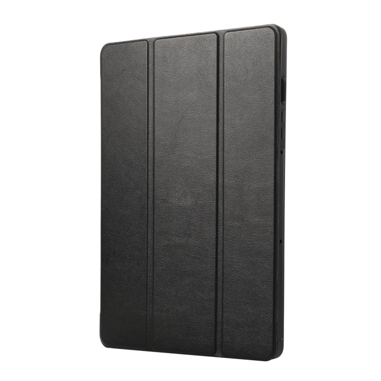 For Samsung Galaxy Tab  S10 FE / S9 FE 3-Fold Pure Color TPU Leather Tablet Case with Pen Slot(Black) - Galaxy Tab S9 FE by PMC TechLife | Online Shopping South Africa | PMC TechLife | Buy Now Pay Later Mobicred
