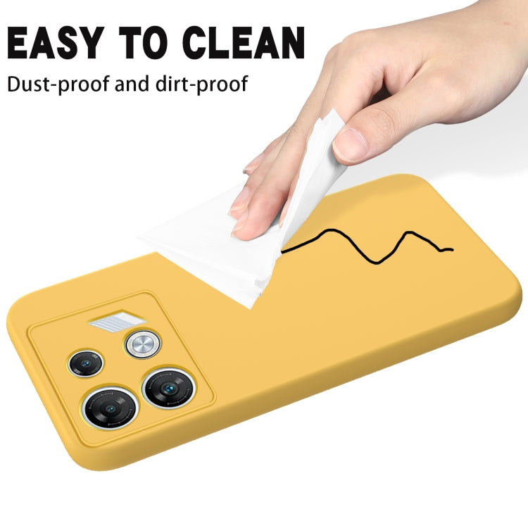 For Infinix GT 10 Pro Solid Color Liquid Silicone Dropproof Full Coverage Protective Case(Yellow) - Infinix Cases by PMC TechLife | Online Shopping South Africa | PMC TechLife