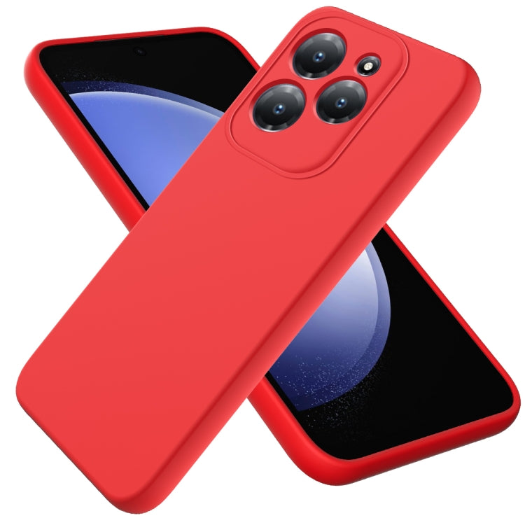 For Infinix Hot 40 / Hot 40 Pro Solid Color Liquid Silicone Dropproof Full Coverage Phone Case(Red) - Infinix Cases by PMC TechLife | Online Shopping South Africa | PMC TechLife | Buy Now Pay Later Mobicred