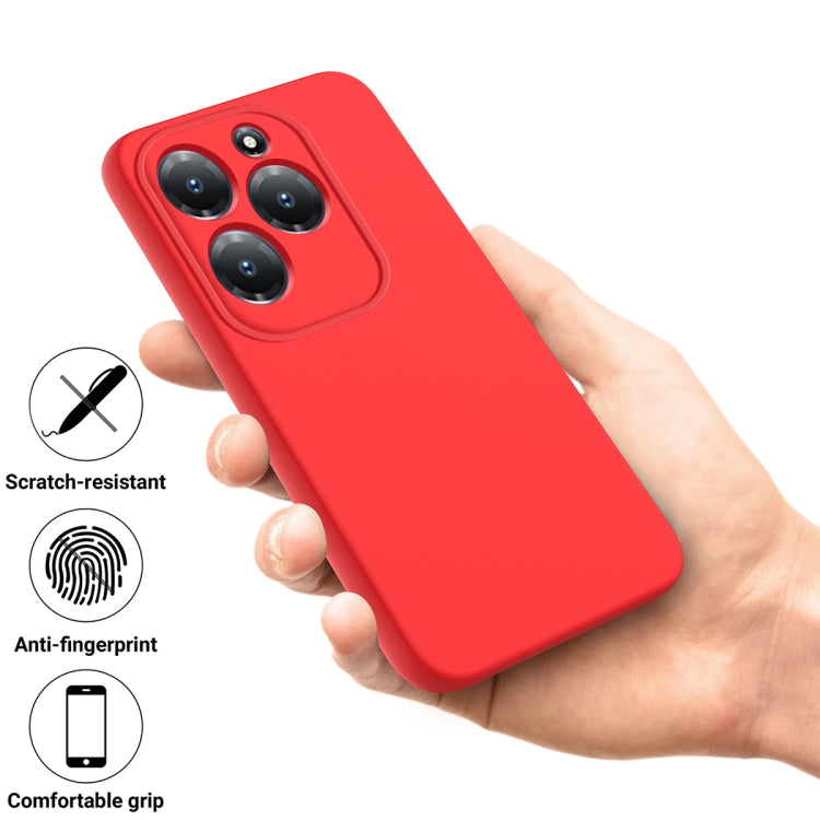 For Infinix Hot 40 / Hot 40 Pro Solid Color Liquid Silicone Dropproof Full Coverage Phone Case(Red) - Infinix Cases by PMC TechLife | Online Shopping South Africa | PMC TechLife | Buy Now Pay Later Mobicred