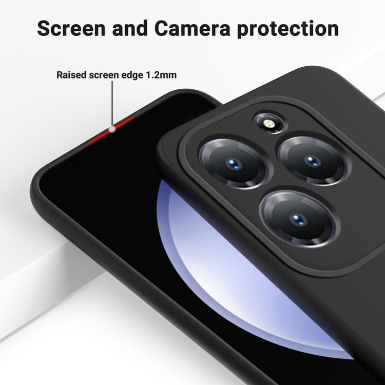 For Infinix Hot 40/Hot 40 Pro Solid Color Liquid Silicone Dropproof Full Coverage Protective Case(Black) - Infinix Cases by PMC TechLife | Online Shopping South Africa | PMC TechLife | Buy Now Pay Later Mobicred