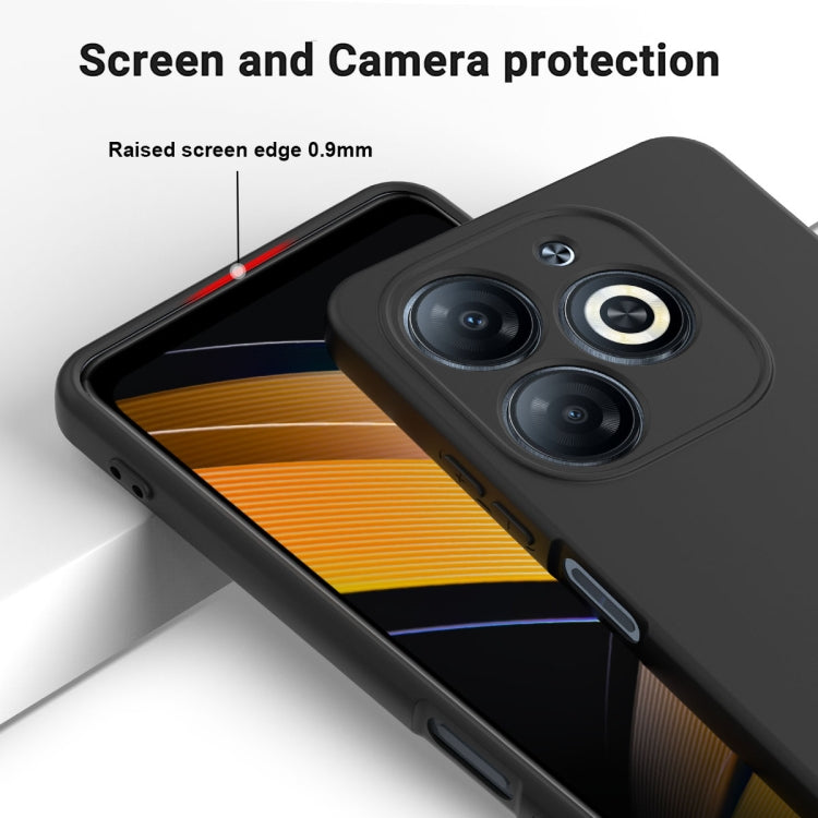 For Infinix Smart 8 Solid Color Liquid Silicone Dropproof Full Coverage Phone Case(Black) - Infinix Cases by PMC TechLife | Online Shopping South Africa | PMC TechLife | Buy Now Pay Later Mobicred
