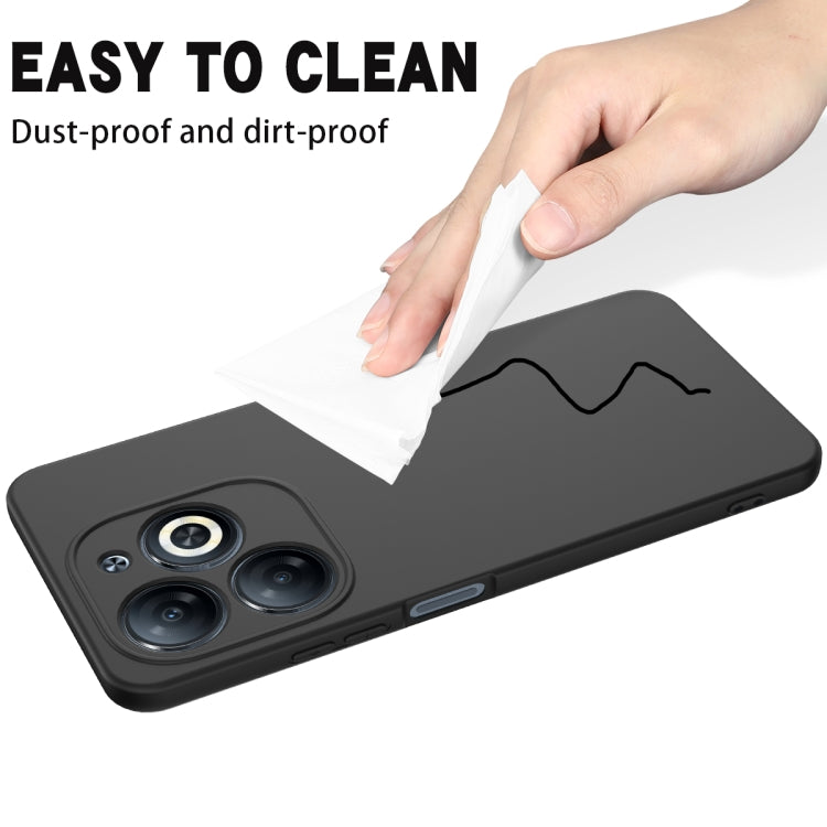 For Infinix Smart 8 Solid Color Liquid Silicone Dropproof Full Coverage Phone Case(Black) - Infinix Cases by PMC TechLife | Online Shopping South Africa | PMC TechLife | Buy Now Pay Later Mobicred
