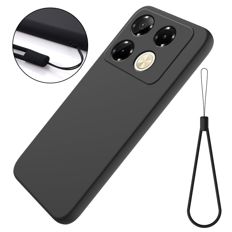 For Infinix Note 40 Pro 4G Solid Color Liquid Silicone Dropproof Full Coverage Protective Case(Black) - Infinix Cases by PMC TechLife | Online Shopping South Africa | PMC TechLife | Buy Now Pay Later Mobicred