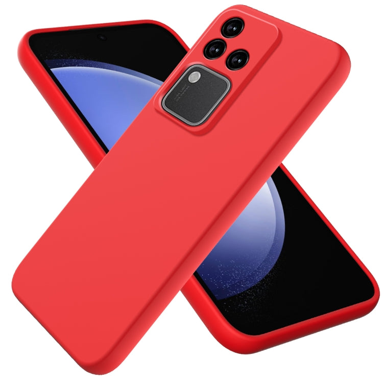 For vivo S18 / S18 Pro / V30 / V30 Pro Solid Color Liquid Silicone Dropproof Full Coverage Protective Case(Red) - S18 Cases by PMC Jewellery | Online Shopping South Africa | PMC Jewellery