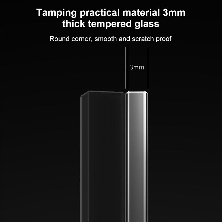 86mm Round LED Tempered Glass Switch Panel, Gray Round Glass, Style:Two Open Dual Control - free shipping - PMC Jewellery - Order now!