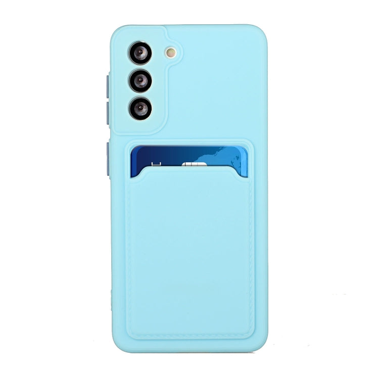 For Samsung Galaxy S24+ / S25+ Card Slot Design Shockproof TPU Phone Case(Sky Blue) - Galaxy S24+ 5G Cases by PMC Jewellery | Online Shopping South Africa | PMC Jewellery | Buy Now Pay Later Mobicred