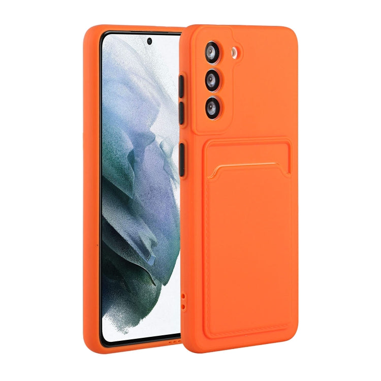 For Samsung Galaxy S24+ / S25+ Card Slot Design Shockproof TPU Phone Case(Orange) - Galaxy S24+ 5G Cases by PMC Jewellery | Online Shopping South Africa | PMC Jewellery | Buy Now Pay Later Mobicred