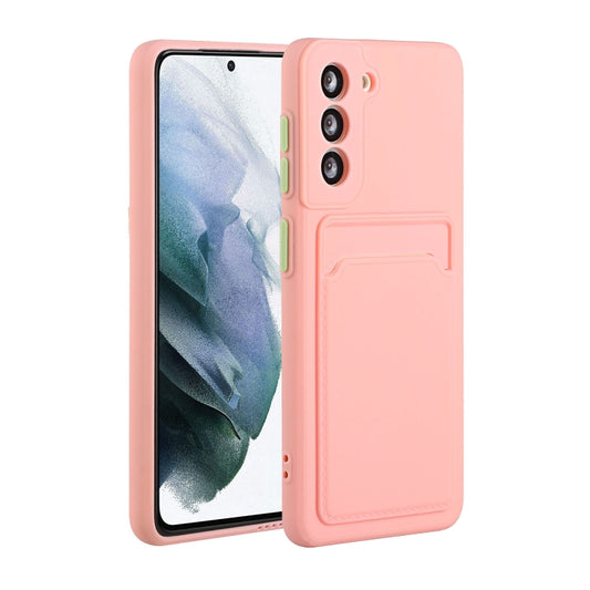 For Samsung Galaxy S24+ / S25+ Card Slot Design Shockproof TPU Phone Case(Pink) - Galaxy S24+ 5G Cases by PMC Jewellery | Online Shopping South Africa | PMC Jewellery | Buy Now Pay Later Mobicred