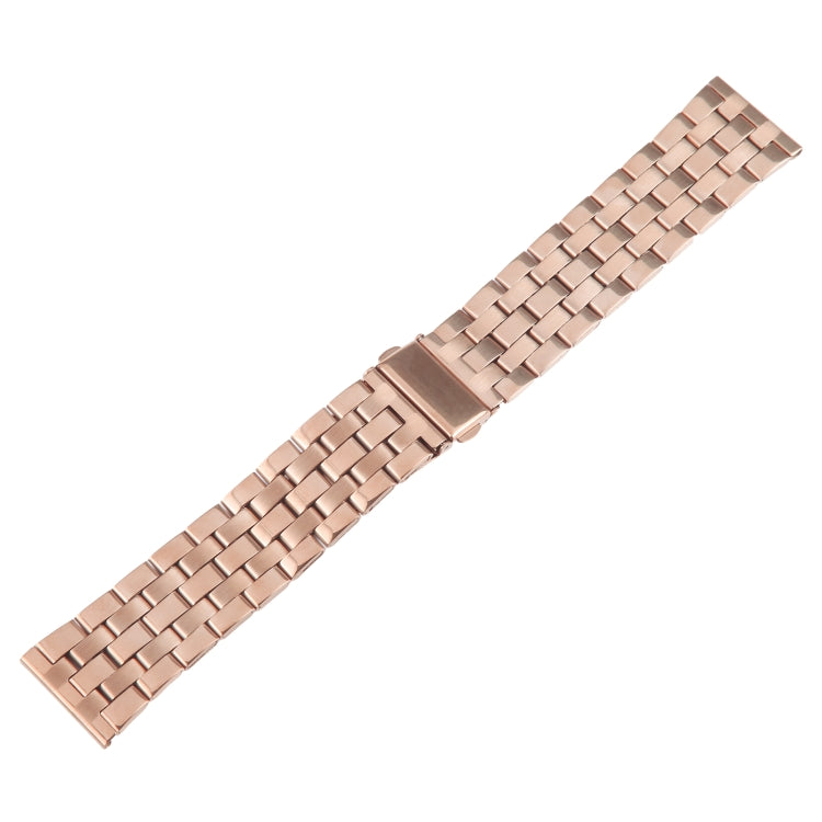 22mm Universal Five Beads Stainless Steel Watch Band(Rose Gold) - free shipping - PMc TechLife - Order now!